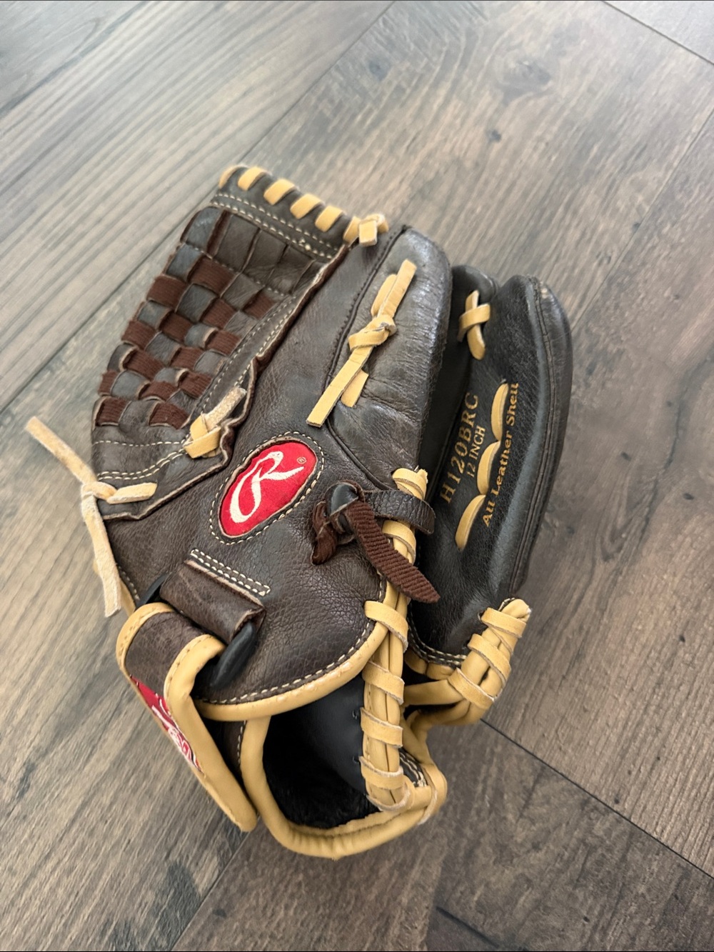 Rawlings Brown & Tan Leather Baseball Glove